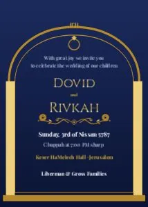 Wedding invitation – navy