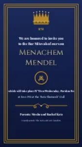 Bar mitzvah WhatsApp status