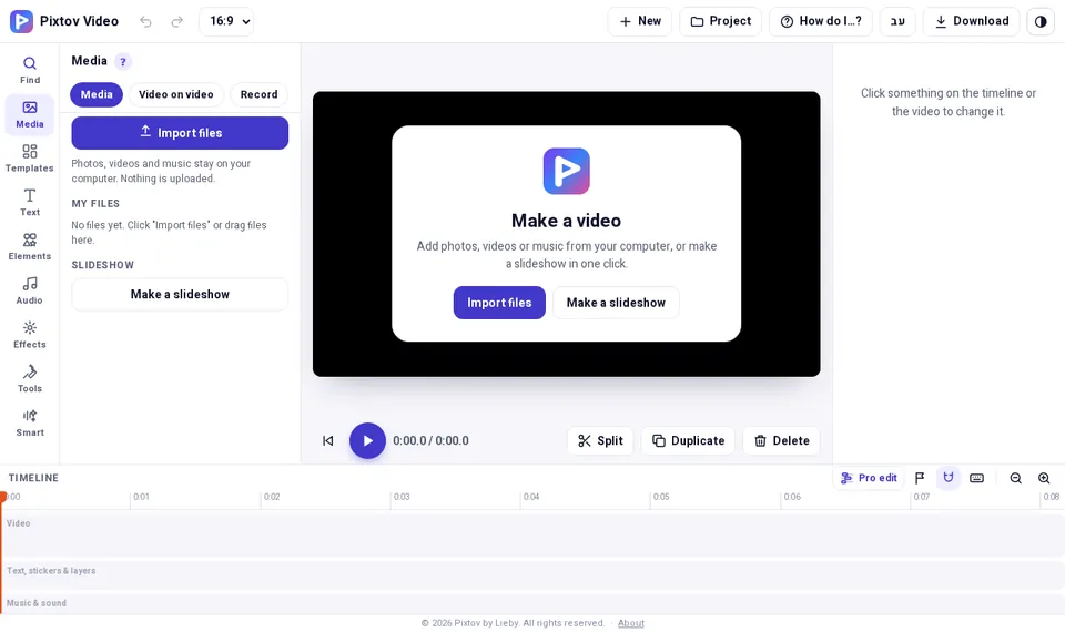 Make a video from photos or a slideshow in one click