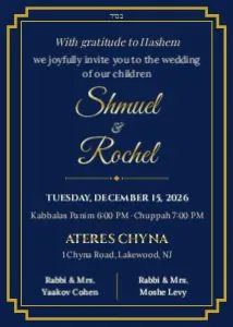 Wedding invitation